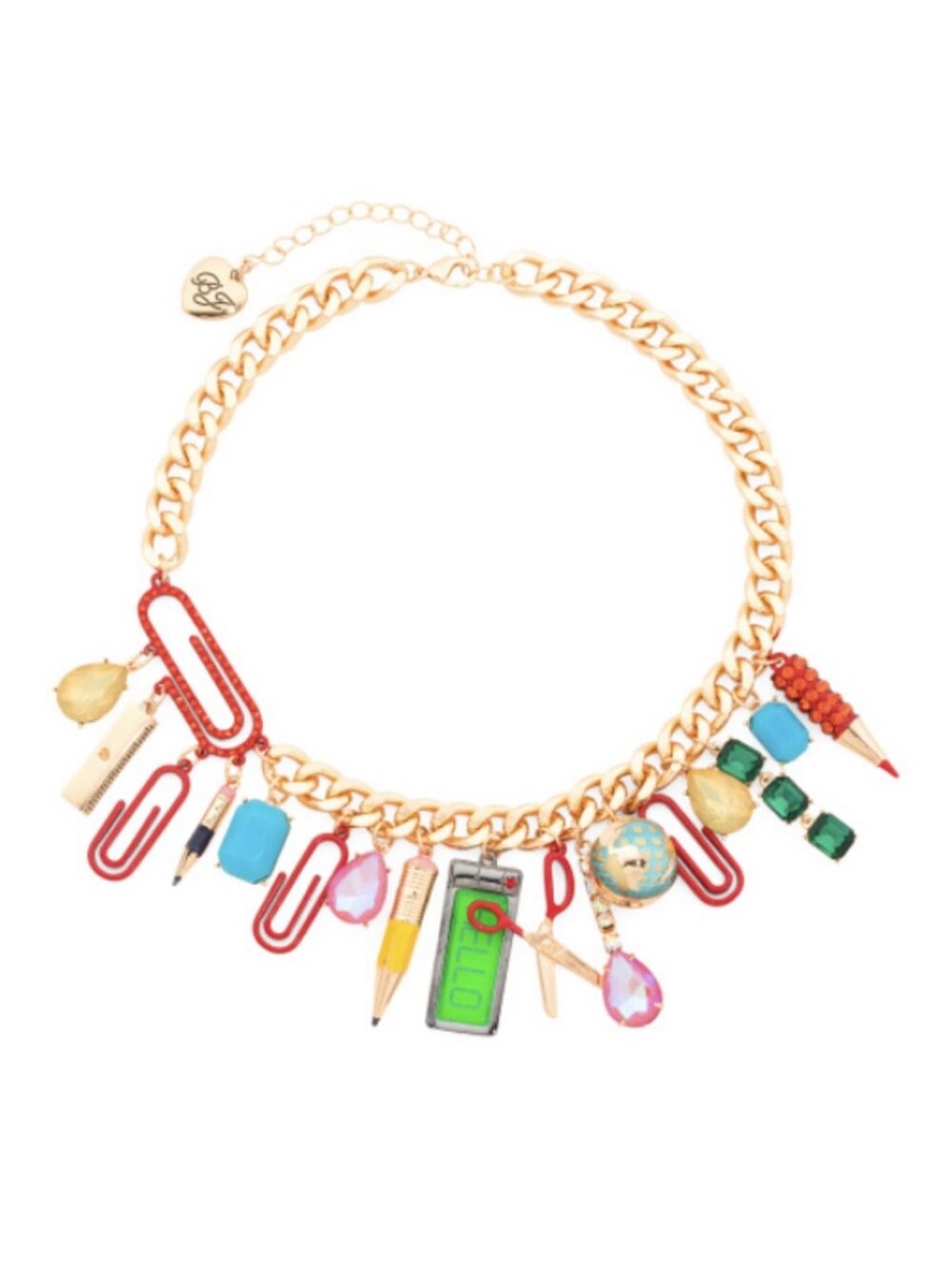 Betsey Johnson Back to School Supplies Teacher Charm Necklace Teacher Gift